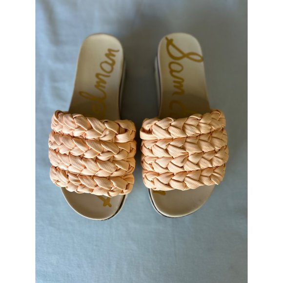 Sam Edelman Shoes - Sam Edelman Ainslie Natural Braided Strap Slide Sandals Size 5